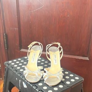 Jimmy Choo Silver Strappy Sandals